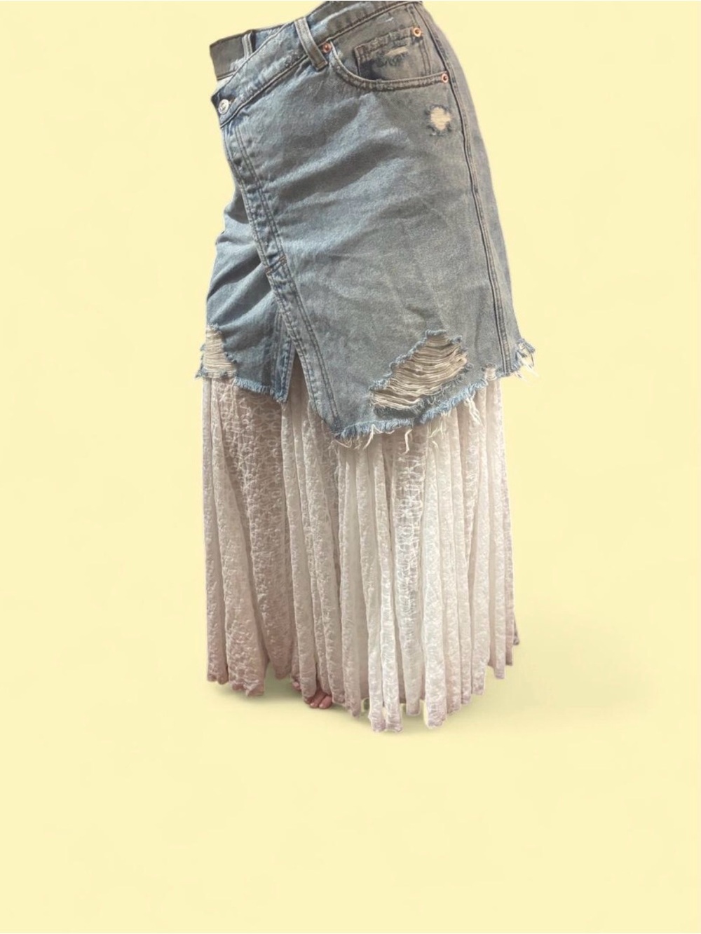 NWT Free People Women's White Kiss kiss maxi slip skirt XS
